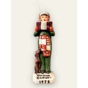Norman Rockwell The Caroler by Dave Grossman 1978 Christmas Ornament, Vintage